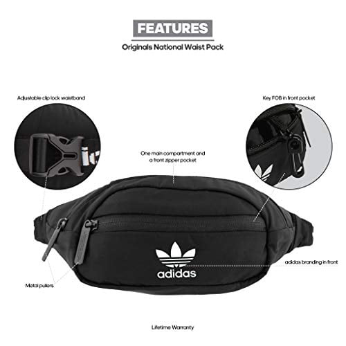 adidas Originals monogram waistbag in black | ASOS