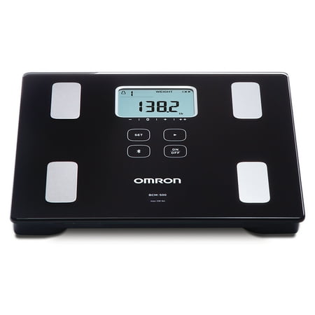 Omron 10 Series Wireless Upper Arm Blood Pressure Monitor and Body Composition 330-Lb. Capacity Bathroom Scale, BCM-500, BP7450