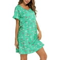 Vivabric Womens Nightgowns Cotton Sleepwear Plus Size Sleep Shirt Short ...