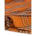 thumbnail image 7 of MODA NOVA Juniors Cotton Boyfriend Button Front Short Sleeves Plaid Shirt S Orange, 7 of 7
