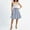 *Light Blue, variant on ClodeEU Women's Drawstring High Waist Button A Line Midi Skirt,Casual Flared Vintage Pleated Skirts Gray,Womens Plus S