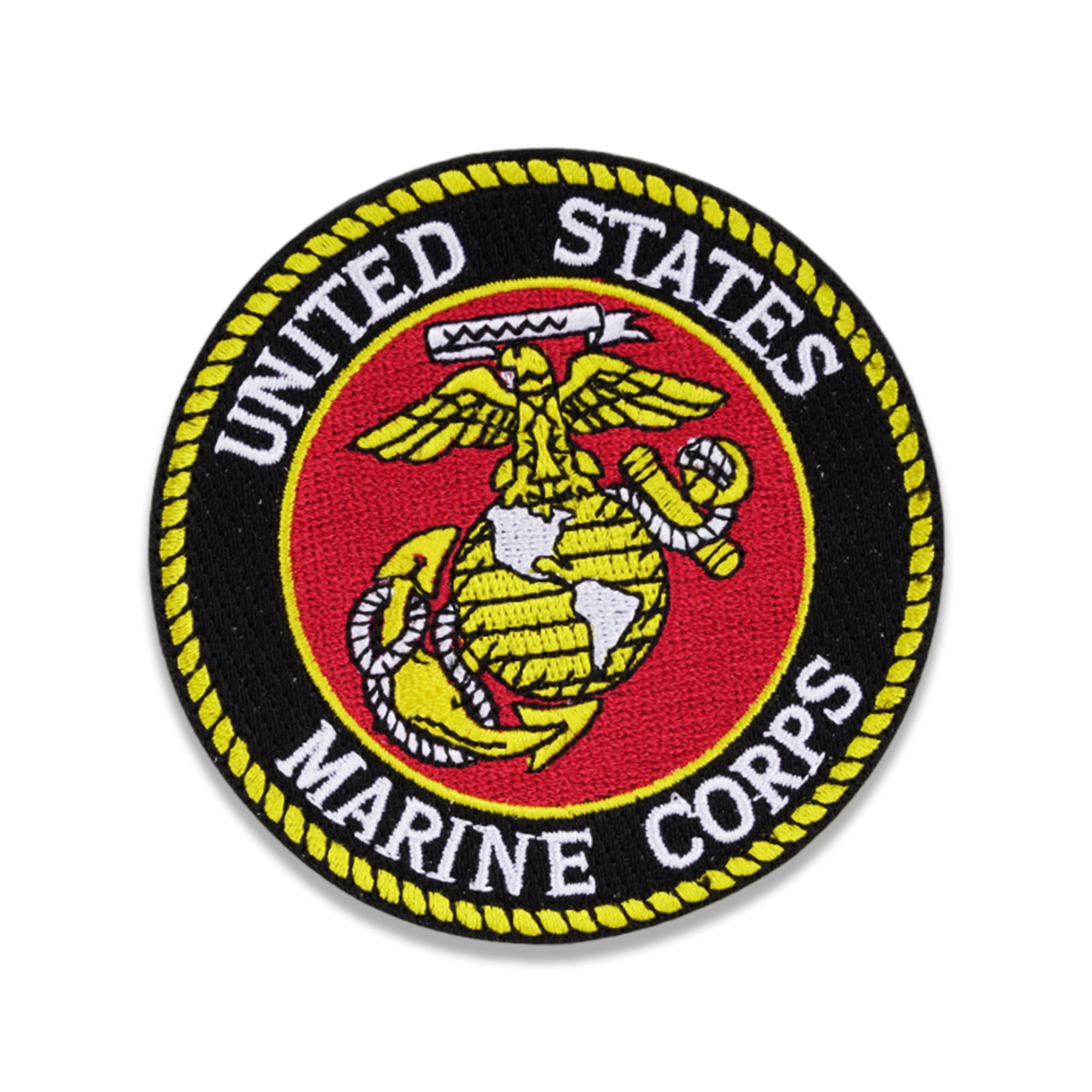 Trendy Zone 21 United States Marine Corps Pin & Patch Set Patriotic Embroidered US Marine Corps Patch and Pin Can be Used on Uniforms, Hats, Backpacks, Jackets, Pants, & Accessories (1 Patch & 3 Pin)
