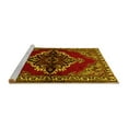 thumbnail image 2 of Ahgly Company Machine Washable Indoor Rectangle Medallion Yellow Traditional Area Rugs, 5' x 8', 2 of 4