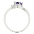 thumbnail image 4 of Clara Pucci 14K White Gold 0.87ct Alexandrite Three-Stone Ring for Women, 4 of 8