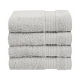 thumbnail image 4 of Cotton Paradise 100% Cotton 4 Piece Washcloths, Soft Absorbent Small Hand Face Towels Wash Rags for Body, Silver Gray, 4 of 6