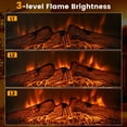 thumbnail image 6 of Costway 23" Electric Fireplace Insert Heater w/ Log Flame Effects Remote Control 1400W, 6 of 10