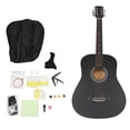 thumbnail image 2 of Guitarra Acústica, Agarre Cómodo Redondeado, Kit De Guitarra Acústica Negra Mate De 38 Pulgadas Para Aprender Para Adultos, 2 of 7