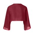 thumbnail image 6 of TGPMGRZ Womens Shrug Chiffon Cardigans Open Front Short Sleeve Bolero for Evening Dressy 2026 Size L, 6 of 6