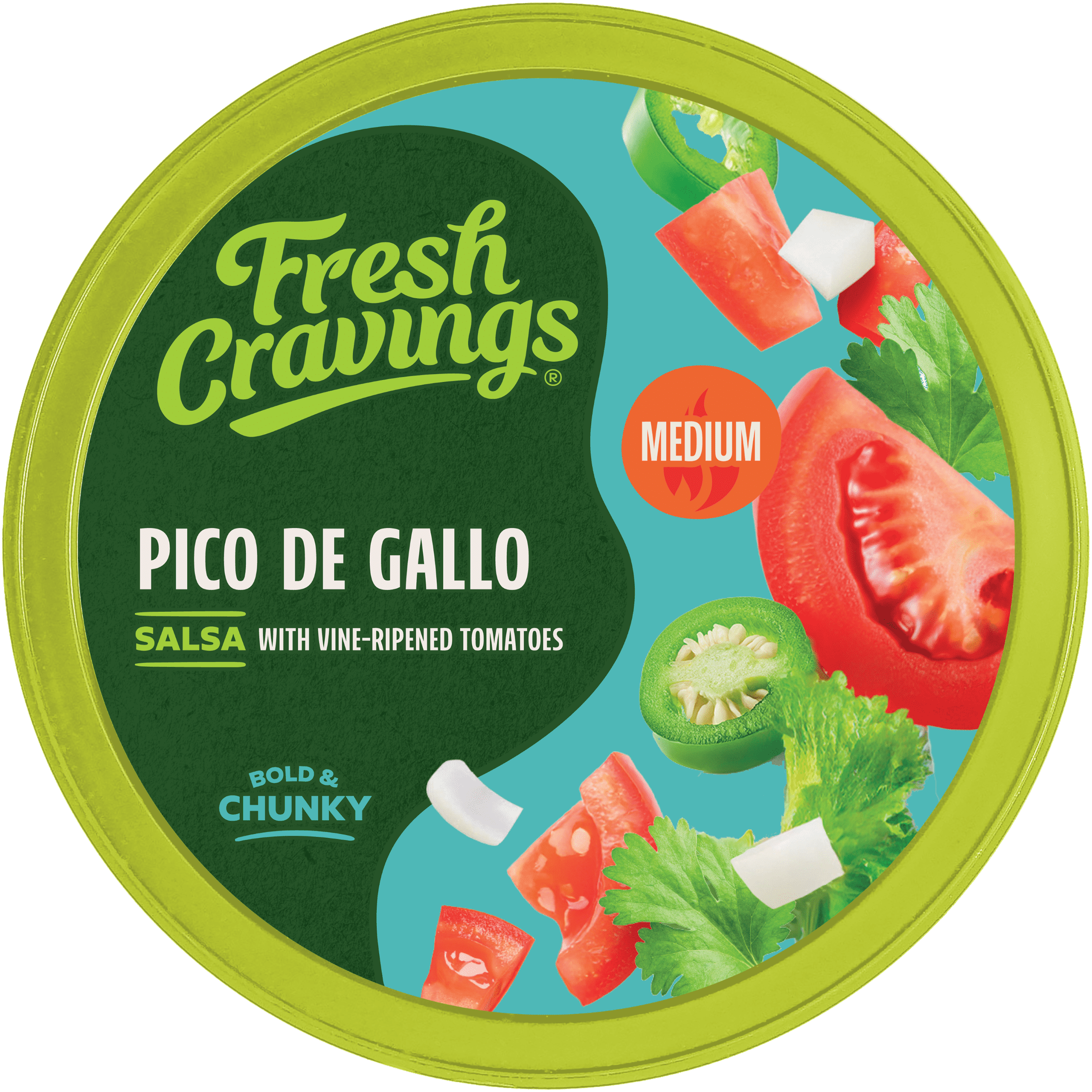 Fresh Cravings Pico de Gallo Salsa Mild, 14 oz., Recyclable Plastic Tub, Gluten-Free, Refrigerated