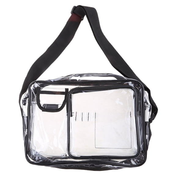14 Inch Anti-Static Cleanroom Clear Tool Bag Zipper Closure PVC for Shoulder Crossbody Pack Working Pouch