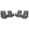 thumbnail image 2 of POCASSY Outdoor Swivel Chairs Set of 4, Weather Resistant Brown Wicker Swivel Rocking Patio Chairs Outdoor Lounge Accent Chairs for Porch Deck Garden, Gray, 2 of 12