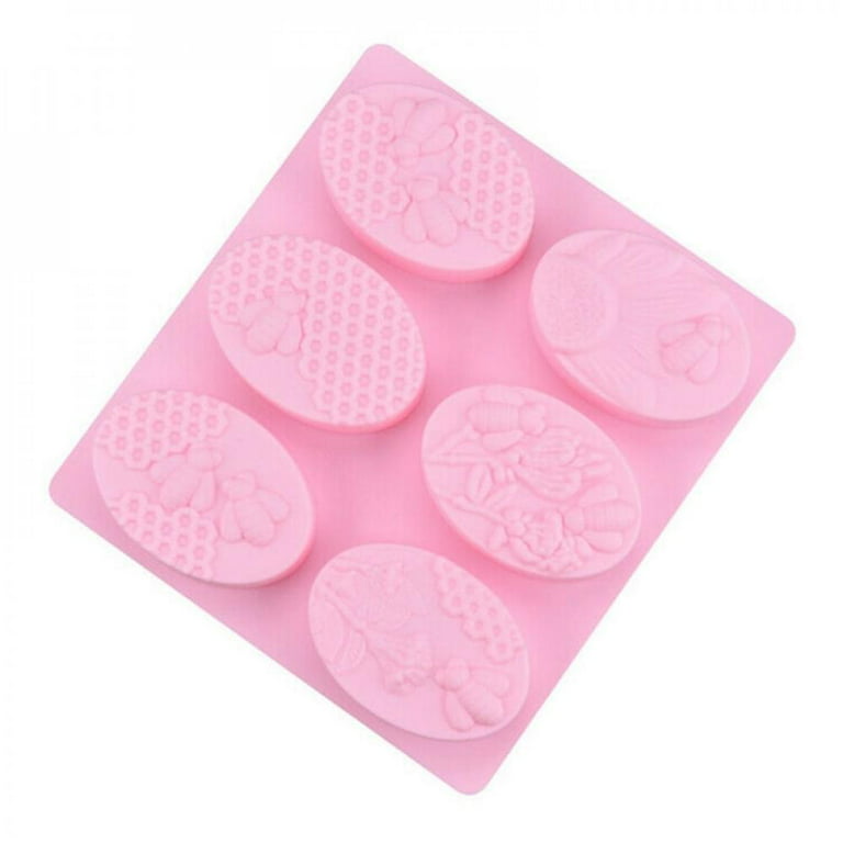 1pc Honey Bee Silicone Soap Mold diy Handmade Craft 3D Soap Mold Silicone  Rectangular 6 Forms