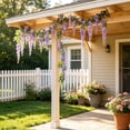 thumbnail image 4 of Paquete de 2 Guirnaldas de Glicinias de Seda: Enredaderas de Flores, Morado MNFD, 4 of 6