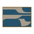 thumbnail image 3 of Kate and Laurel Sylvie Eye Catching Sleek Abstract 6 Teal and Tan Framed Canvas Wall Art by The Creative Bunch Studio, 23x33 Natural, Modern Contemporary Art for Wall, 3 of 7