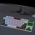 thumbnail image 2 of Teclado Para Juegos Por Cable De 87 Teclas Con Retroiluminación LED Colorida Para Escribir En El Ordenador Portátil Y De Escritorio, 2 of 7