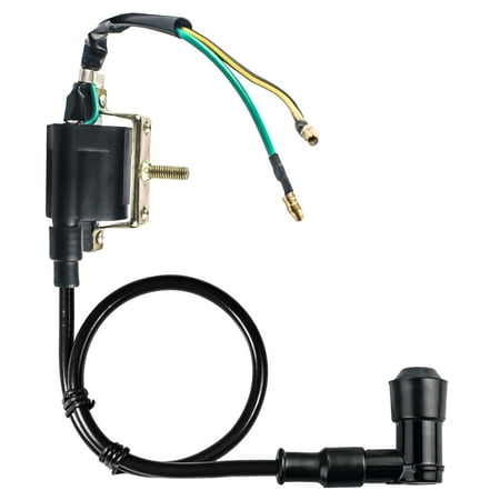 UMPARTS IC2-001 2-Wire Pin Black Ignition Coil Spark Plug for Coolster 4 Quad Four Wheeler ATV-3050-B ATV-3050-A ATV-3125-C Tao-tao ATA-110-F ATA-110-B3 ATA-110-H4 ATA-125-A1
