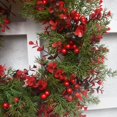 thumbnail image 5 of Christmas Wreath Wreath for Front Door Farmhouse Housewarming Xmas Wreath Holiday Garland Decoration for Garden Festival Wall Diameter 35cm, 5 of 6
