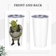 thumbnail image 4 of Vaso Shrek de 20 oz, taza de viaje para automóvil con aislamiento al vacío de acero inoxidable, taza con pajita para bebidas calientes, té helado, café, 4 of 8