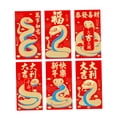 thumbnail image 4 of KLKCMS 6Pcs Chinese New Year Envelopes Hongbao Money Red Packet for Holiday Present H, 4 of 9