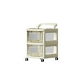 thumbnail image 1 of Multi-Layer Transparent Storage Cart with Wheels, Mobile Organizer for Kitchen or Bathroom (76x34x25.5cm), 1 of 6