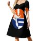 thumbnail image 4 of Vestido retro de baloncesto de Ohio - Borgoña de manga corta Falda de mujer Vestidos de mujer Vestido de verano mujer moda, 4 of 8