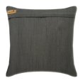 thumbnail image 3 of Funda de cojín para silla, gris, de piel sintética con tejido de cesta, 35 x 35 cm (14 x 14 pulgadas), de seda, decorativa, color gris y medio., 3 of 5
