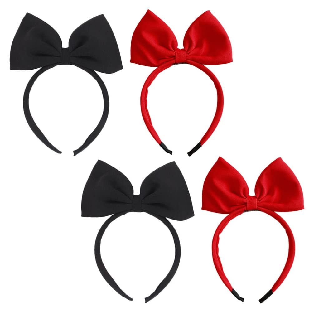 Black Bow Headband Red Bow Headband, Red Bowknot Headband A Large Bow ...