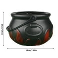 thumbnail image 3 of Candy Bag Trick Candy Bag Black Cauldron with Handle,Mini Plastic Candy Kettle Bucket for St.Patrick's Day,Halloween Party Favor, 3 of 9