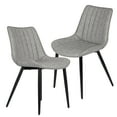 thumbnail image 2 of AVAWING Mid-Century Modern Dining Chairs Set of 2,  Leather Upholstered Leisure, Indoor, Gray, 2 of 7