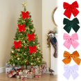 thumbnail image 1 of Fiudx Lazo para Árbol de Navidad, Juego de Decoración de Terciopelo, Ideal para Árboles y Regalos, Perfecto para Fiestas, Uso Interior y Exterior, Colores Vibrantes, Juego de 3 Piezas, 11 X 10,5 X 2, 1 of 7
