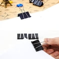 thumbnail image 3 of Clips para carpetas de papel, abrazaderas surtidas con contenedor para niños y adultos, Clips negros ideales para papeles fotográficos, oficina en casa, 3 of 3