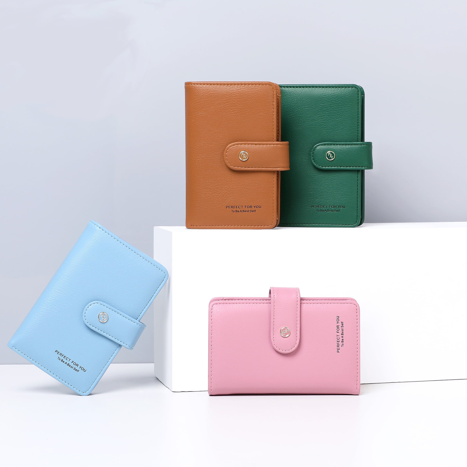 tri fold wallet with zipper pocket