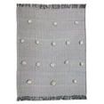 thumbnail image 3 of LR Home Grey/Black Diamond Hand-Woven All-Natural Cotton Throw Blanket, 3 of 5