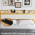 thumbnail image 5 of Full Size Upholstered Platform Bed Frame with RGB LED Lights and 2 Storage Drawers, Metal Platform Bed with USB Ports & Outlets, Noise-Free Design, No Box Spring Needed, Beige, 5 of 9