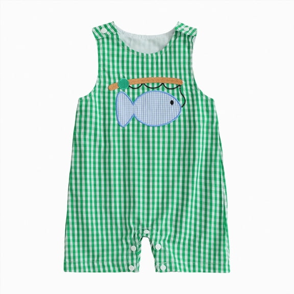 WUANDIXFA Preemie Clothes Boys 3 6 12 18 Months Summer Cute Cotton Sleeveless Romper, Baby Bubble Romper Baby One Piece Bodysuit Baby Undershirts,Green,0-3 Months