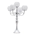 thumbnail image 6 of 2Pcs 5 Arm Candelabra Crystal Candle Holders Silver Candlesticks Table Centerpiece Gifts, 6 of 20
