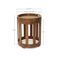 thumbnail image 3 of LuxenHome Acacia Outdoor Drum Side Table, Round Patio Table with Removable Tray Top & Oil Finish, 3 of 12