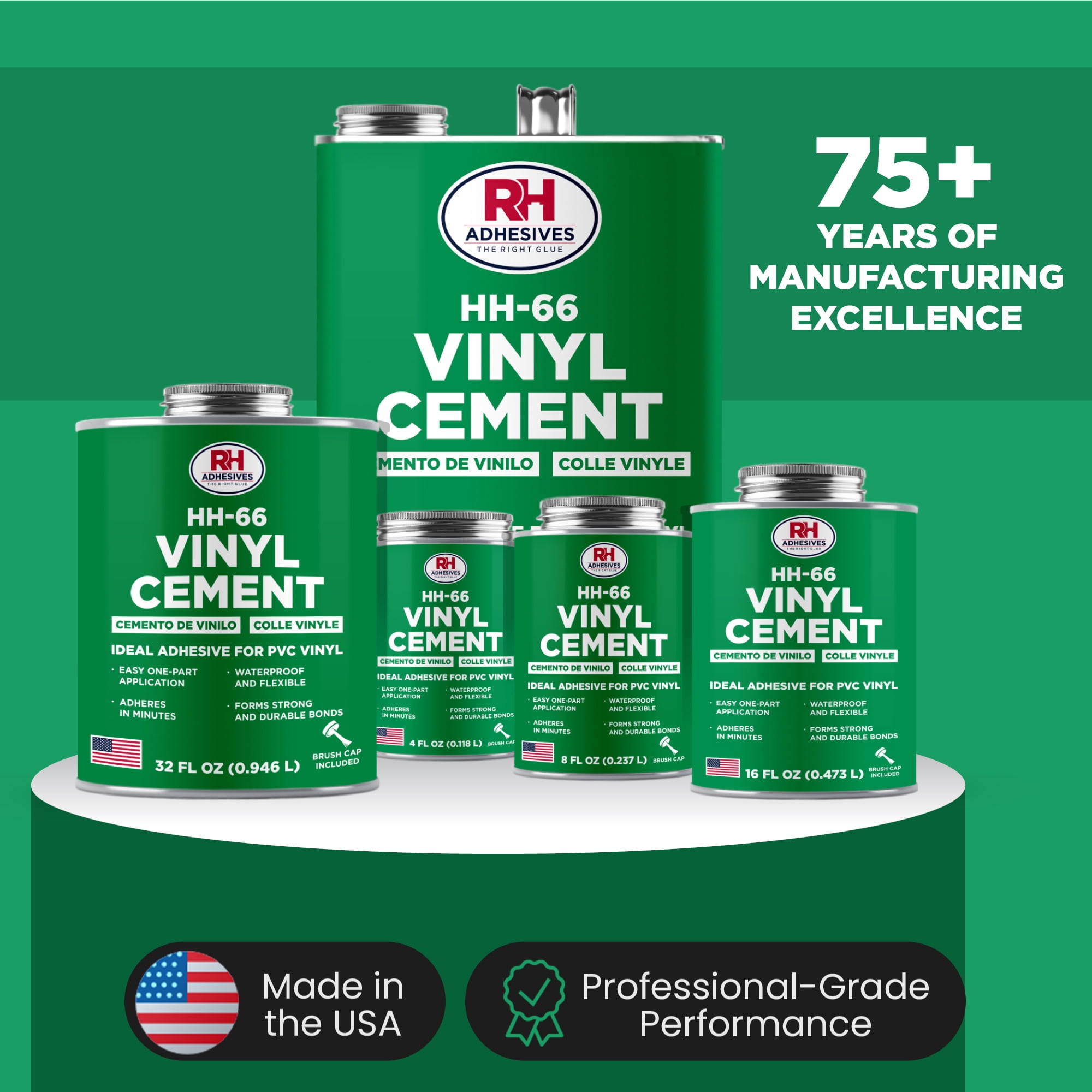HH-66 Vinyl Cement, 32 oz. can - RH Adhesives