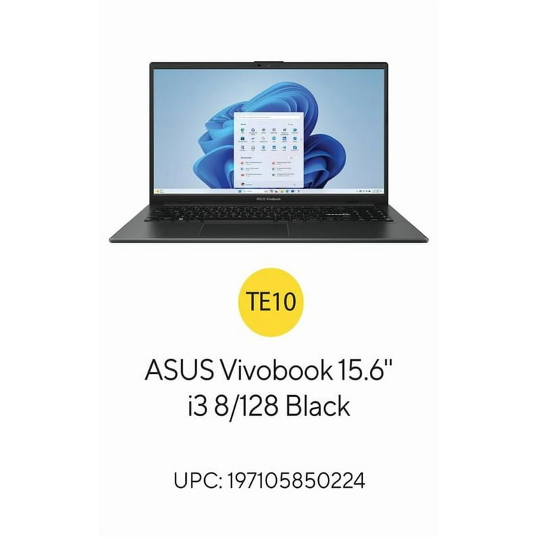 ASUS Vivobook Go 15.6” Laptop, Intel i3-N305, 8GB, 128GB, Win 11