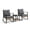 Gray, variant on Yardgrace 3 Piece Outdoor Rocking Chairs Bistro Set with 2 Rattan Rocking Chair and 1 Table, Patio Conversation Bistro Set, Beige