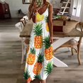 thumbnail image 3 of Lunarable Pineapple Design Sleeveless Dress Woman Fashion Long Dresses Women's Summer Suit Dress 2025, 3 of 7