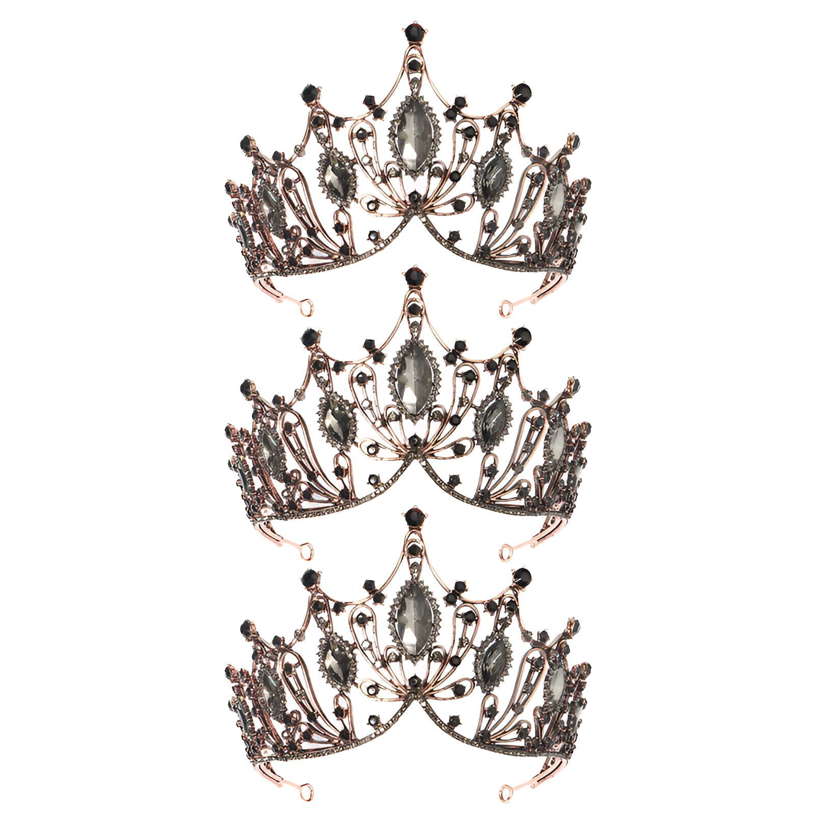BAHABY Silver Crown & Tiara Cake Topper Set - Rhinestone Birthday Decorations For Women, Girls, Birthday Party Supplies