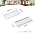 thumbnail image 2 of Uxcell 10 x 4" Rectangle Ventilation Grille 3Pcs Aluminum Air Vent Cover Silver, 2 of 7