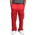 thumbnail image 2 of IROINNID Men's Pants Relaxed Cigarette Drawstring Pocket Trousers Loose Move t Solid Color Elastic Waist Pants, 2 of 5