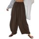 thumbnail image 3 of Pantalones Palazzo Harem Informales Holgados con Cordón para Mujer, para Verano, Playa, Viajes, Vacaciones, con Bolsillos. Café M, 3 of 6