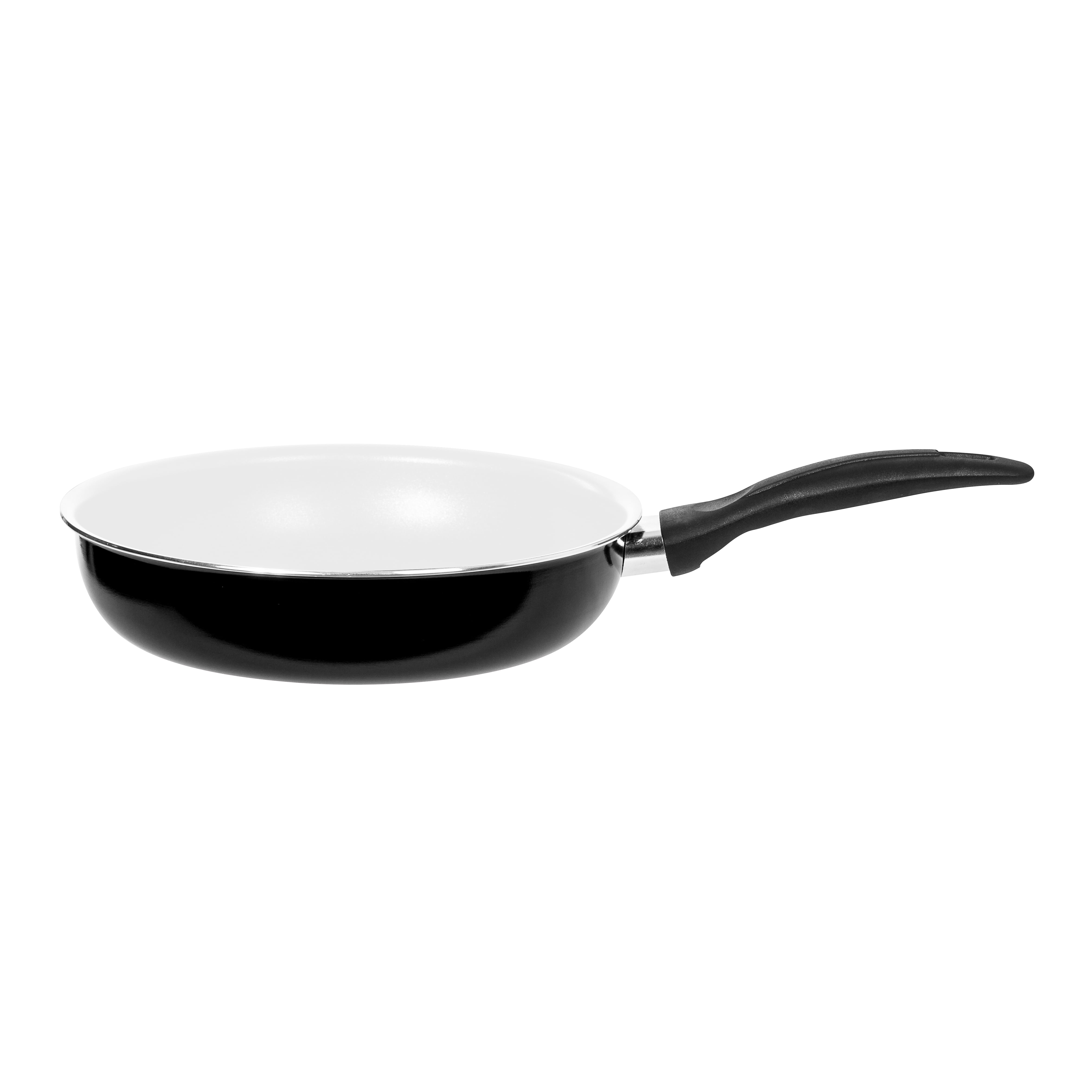 Healty Ceramic Fry Pan Frying Pan 8.5" Black White