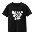 thumbnail image 2 of FDDMis Girls Black Tshirt Teen Girls Tops White Tshirt for Girls Graphic T Shirts Kids Clothes Girls Size 10-12 Newborn Clothes Neutral Clothes for 3, Black 4-5 Years, 2 of 8