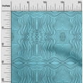 thumbnail image 2 of oneOone Cotton Poplin Twill Aqua Blue Fabric Moire Sewing Material Print Fabric By The Yard 56 Inch Wide, 2 of 4