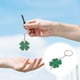 thumbnail image 3 of Llavero de trébol de cuatro hojas con la suerte, con brillantes y brillantes, ideal como regalo para el Día de San Patricio., 3 of 5