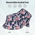 thumbnail image 5 of Daiia Rose Flowers Pattern Bucket Hat - Trendy Cotton Sun Hat for Beach, Golf, Fishing - Fun Outdoor Vacation Boonie for Men and Women, 5 of 9